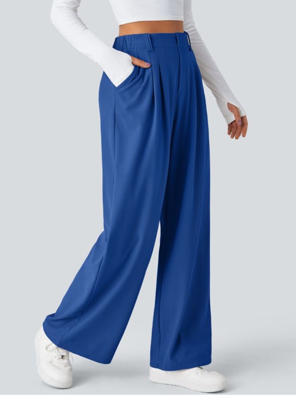 HALARA Wide Leg Pants in Royal Blue